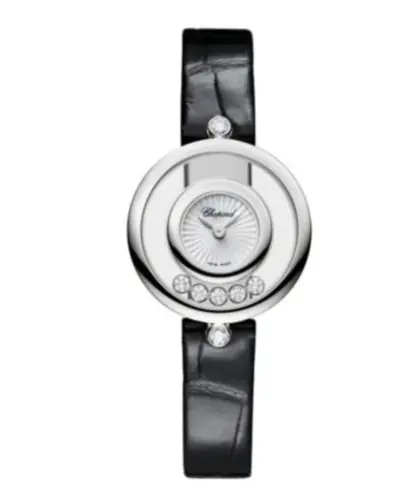 Chopard Happy Diamonds Icons Mother of Pearl Dial Leather Strap Women's Watch Model 209415-1001 (arb9656)