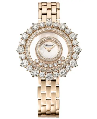 Chopard Happy Diamonds Joaillerie Mother of Pearl Dial Diamond Rose Gold Women's Watch Model 209437-5601 (arb9669)