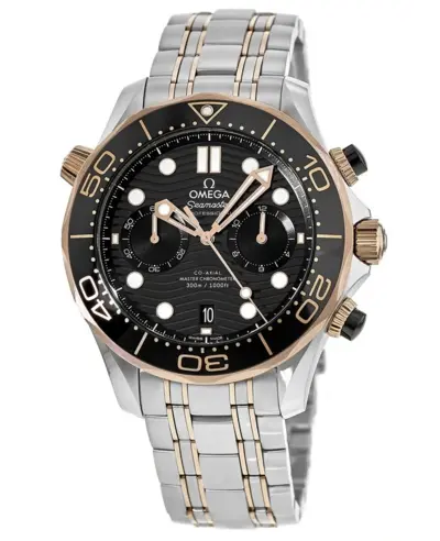 Omega Seamaster Diver 300M Model 210.20.44.51.01.001, Sedna Gold Case & Steel Band (black, arb9674)