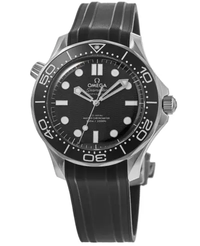 Omega Seamaster Diver 300M Men's Watch Model No. 210.32.42.20.01.003 Automatic Black Dial Rubber Strap Sports Chronograph (black, arb9694)