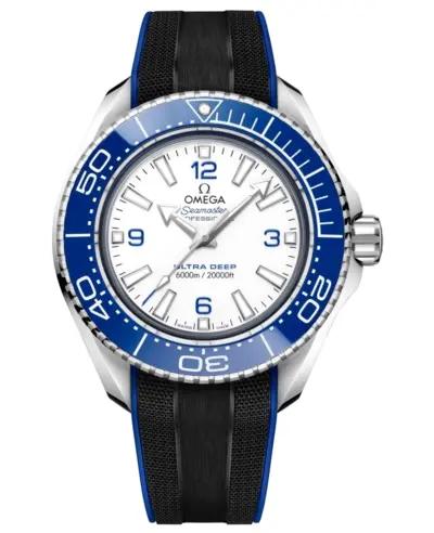 Omega Seamaster Planet Ocean 6000M Co-Axial Master Chronometer Men's Watch Stainless Steel Case Black Rubber Strap 45.5mm Auto Calibre 8912 215.32.46.21.04.001 (white, arb9735)