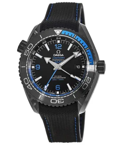 Omega Seamaster Planet Ocean 600M GMT Deep Black Men's Watch Model NO 21592462201002 215.92.46.22.01.002 (black, arb9750)