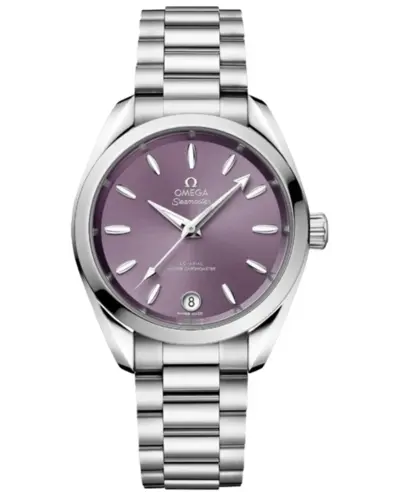 Omega Seamaster Aqua Terra Shades Automatic Chronometer 34mm Lavender Dial Steel Women's Watch Model:220.10.34.20.10.002 (violet, arb9766)