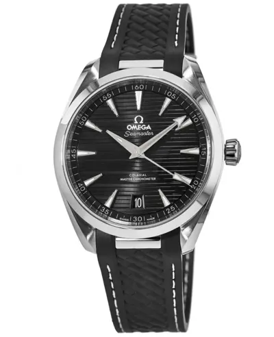 Omega Seamaster Aqua Terra 150m Master Co-Axial - Black Dial Rubber Strap Men's Watch Model:220.12.41.21.01.001 (black, arb9809)