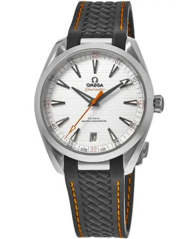 Omega Seamaster Aqua Terra 150m Master Co-Axial Silver Dial Rubber Strap Men's Watch Model 220.12.41.21.02.002 (arb9810)