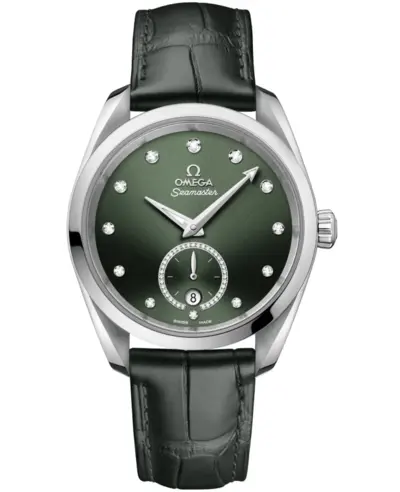 Omega Seamaster Aqua Terra 150m Master Co-Axial Green Dial Leather Strap Men's Watch Model: 220.13.38.20.60.001 (green, arb9822)