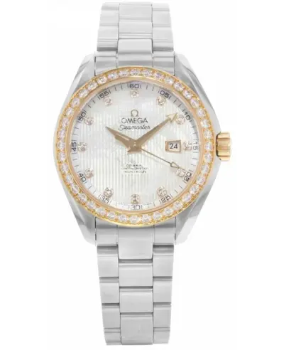 Omega Seamaster Aqua Terra Automatic Chronometer 34mm Mother of Pearl Stainless Steel Women's Watch Model: 231.25.34.20.55.004 (arb9899)