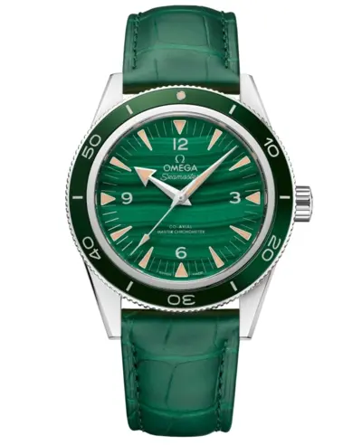 Omega Seamaster Chronometer 41mm Green Dial Leather Strap Men's Watch Model: 234.93.41.21.99.001 (green, arb9937)