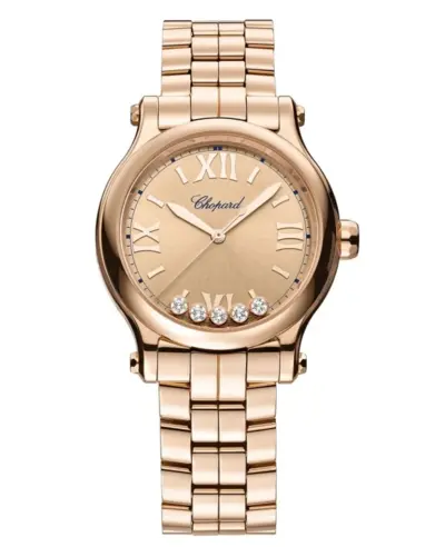 Chopard Happy Sport Automatic 33mm Rose Gold Diamond Dial Women's Watch Model 275378-5008 (arb9982)
