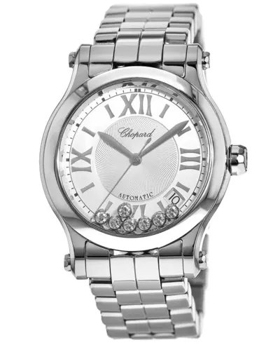 Chopard Happy Sport Medium Automatic 36mm Silver Dial Watch Model 278559-3002 (arb9991)