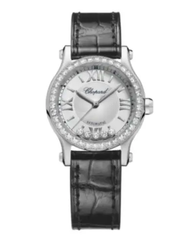 Chopard Happy Sport 278573-3013 - Silver Dial Automatic Diamond Bezel Women's Watch (arb10009)