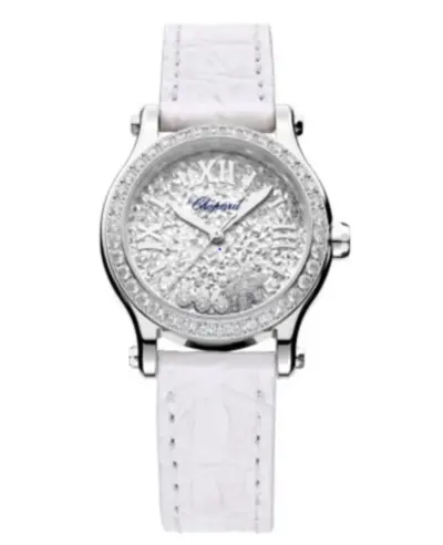 Chopard Happy Snowflakes Silver Tone Dial Women's Watch Model 278573-3023 (arb10012)