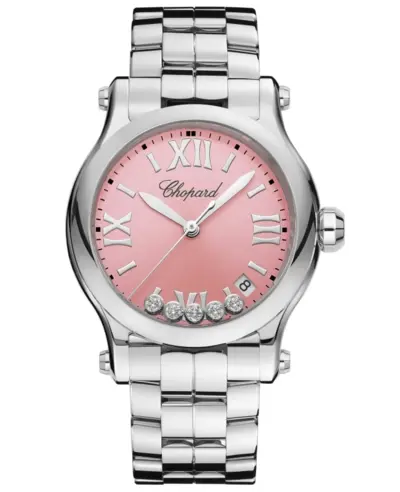 Chopard Happy Sport Medium 36mm - Model: 278582-3009 (pink, arb10038)