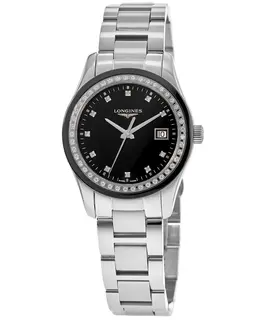 Longines Conquest Classic 36 Black Dial Diamond Women's Watch l2.387.0.57.6