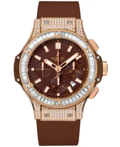 Hublot Big Bang 44mm Rose Gold Diamond Men's Watch (Model:301.PC.3180.RC.0904) (brown, arb10137)