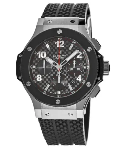 Hublot Big Bang 44mm Black Chronograph Ceramic Bezel Rubber Strap Men's Watch Model: 301.SB.131.RX (black, arb10145)