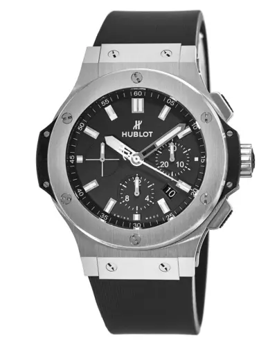 Hublot Big Bang 44mm Stainless Steel Black Chronograph Rubber Strap Men's Watch, Model: 301.SX.1170.RX (black, arb10149)