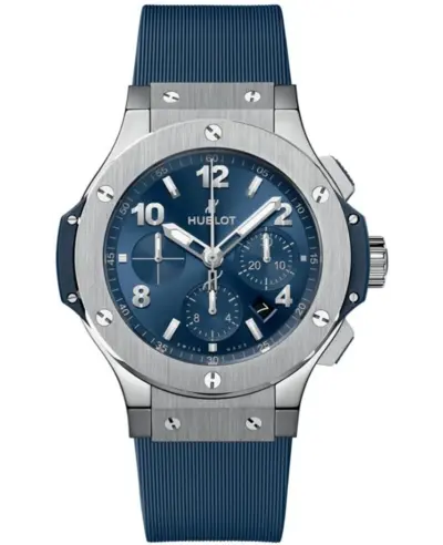 Authentic Hublot Big Bang Chronograph Blue Dial Rubber Strap Men's Watch - Model 301.SX.710.RX (blue, arb10152)