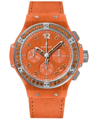 Authentic Hublot Big Bang Tutti Frutti Automatic Chronograph - Model 341.XO.2770.NR.1206 (orange, arb10265)