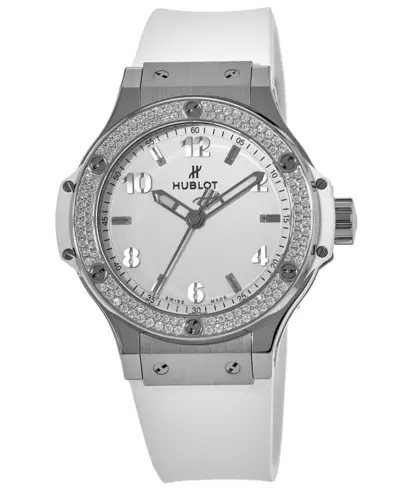 Authentic Hublot Big Bang 38mm Diamond Bezel White Strap Women's Watch Model 361.SE.2010.RW.1104 (white, arb10282)