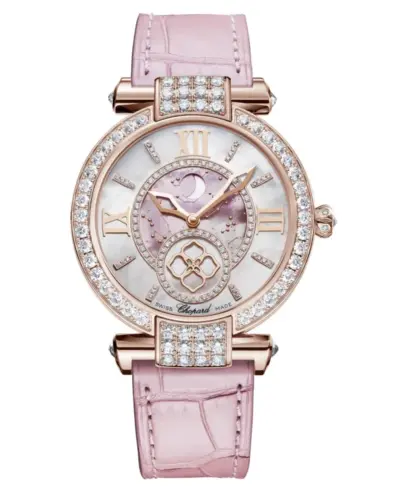 Chopard Imperiale Moonphase Watch 384246-5001 Pink Mother of Pearl Dial Diamond (pink, arb10320)