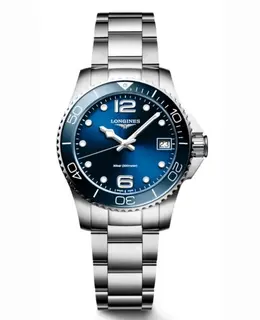 Longines HydroConquest L3.370.4.96.6 Women's Quartz Watch Blue Dial Steel