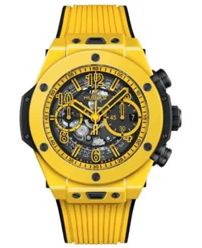 Hublot Big Bang Unico Magic Automatic Skeleton Dial Yellow Ceramic Rubber Strap Men's Watch 421.CY.471Y.RX (arb10392)