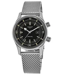 Longines Legend Diver Black Dial Stainless Steel Women's Watch l3.374.4.50.6