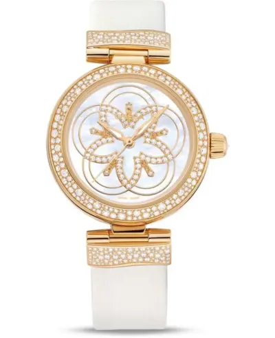 Omega Ladymatic Women's Watch 42567342055005 - Authentic Gold Dial 425.67.34.20.55.005 (arb10457)