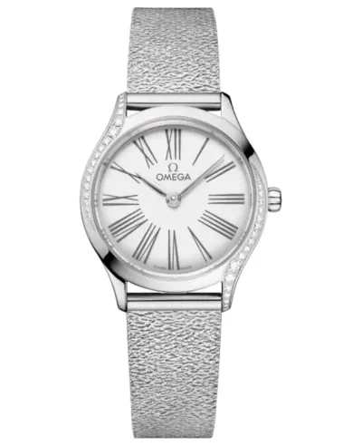 Omega De Ville Tresor Mini Quartz White Dial Diamond Bezel Steel Women's Watch Model 428.15.26.60.04.001 (white, arb10467)