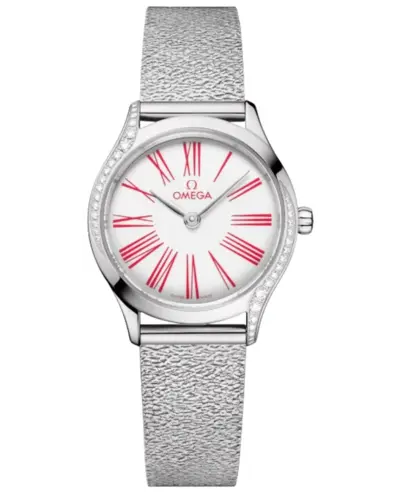 Omega De Ville Tresor Mini Quartz White Dial Diamond Bezel Steel Women's Watch Model 428.15.26.60.04.003 (white, arb10469)