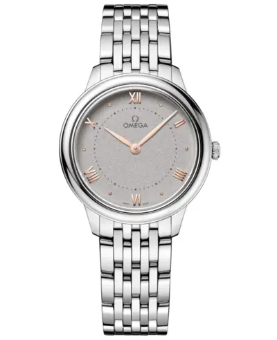 Omega De Ville Prestige Quartz Grey Dial Steel Women's Watch Model 434.10.30.60.06.001 (arb10514)