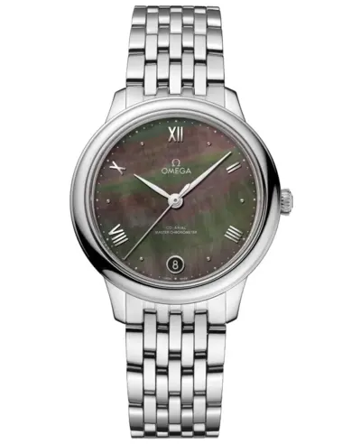 Omega De Ville Prestige Co-Axial Master Chronometer 34mm Automatic Grey Mother of Pearl Dial Steel Women's Watch Model: 43410.34.20.07.001 434.10.34.20.07.001 (arb10520)