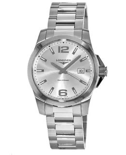 Longines Conquest Quartz Silver Dial Men's Watch l3.759.4.76.6