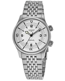 Longines Legend Diver Automatic White Dial Stainless Steel Men's Watch, Model: L3.764.4.16.6