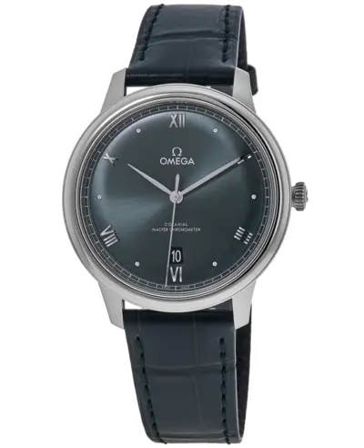 Omega De Ville Prestige Co-Axial Master Chronometer 40mm Automatic Green Dial Leather Strap Men's Watch Model 43413402010001 434.13.40.20.10.001 (green, arb10554)