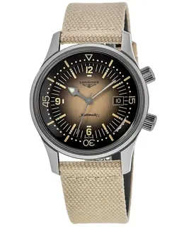 Longines Legend Diver Beige Dial Fabric Strap Men's Watch L37744302