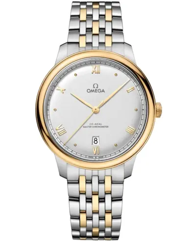 Omega De Ville Prestige Co-Axial Master Chronometer 40mm Automatic Silver Dial Yellow Gold and Steel Men's Watch Model: 43420402002002 434.20.40.20.02.002 (arb10579)