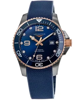 Longines HydroConquest Automatic Blue Dial Rubber Strap Men's Watch l3.781.3.98.9