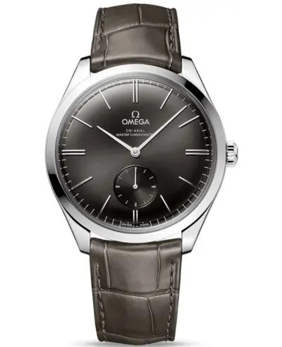 Omega De Ville Tresor Grey Dial Leather Strap Men's Watch [435.13.40.21.06.001] (arb10639)