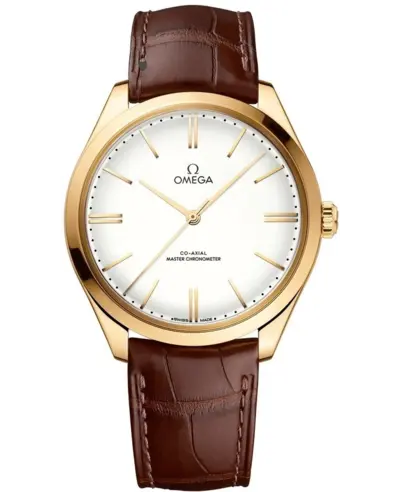 Omega De Ville Chronometer Ivory Dial Yellow Gold Men's Watch Model 43553402109001 435.53.40.21.09.001 (arb10645)