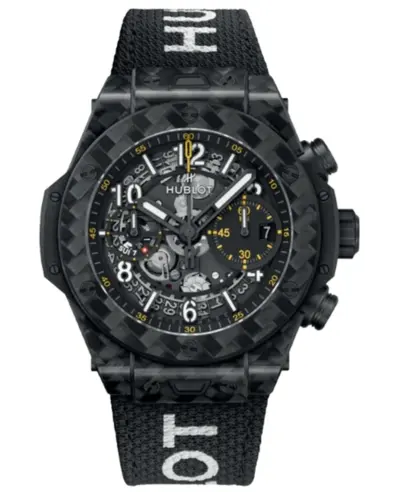 Hublot Big Bang Unico Sailing Team Automatic Chronograph Skeleton Dial Carbon Fiber Fabric Strap Men's Watch, Model: 441QX1149NRARA24 441.QX.1149.NR.ARA24 (arb10668)