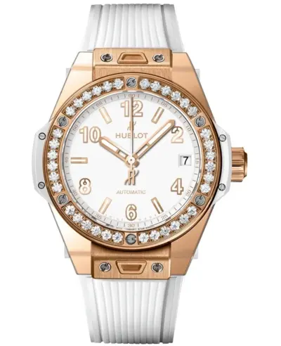 Hublot Big Bang One Click White Rubber Rose Gold Women's Watch Model 465.OE.2080.RW.1204 (white, arb10691)