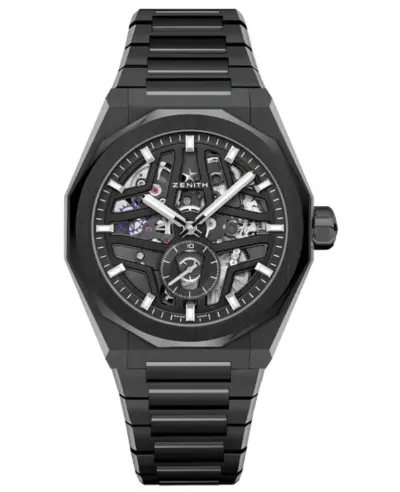 Authentic Zenith Defy Skyline Black Open Dial Ceramic Men's Watch Model 49.9300.3620/78.I001 (arb10712)