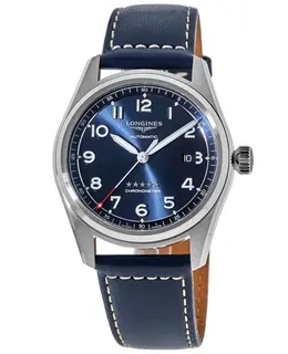 Longines Spirit Automatic 42mm Blue Dial Leather Strap Men's Watch l3.811.4.93.0