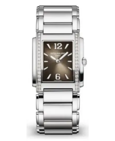 Patek Philippe 4910/1200A-010 Grey Sunburst Dial Steel Women's Watch (arb10714)