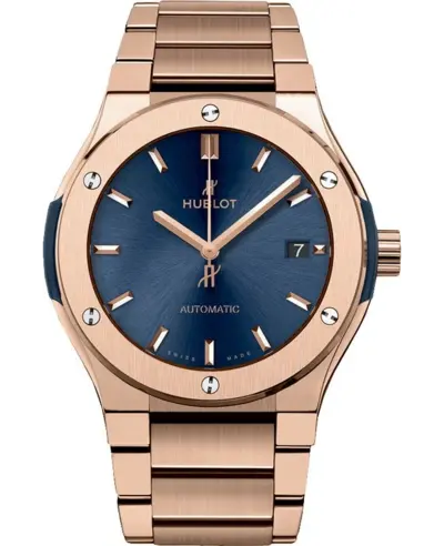 Hublot Classic Fusion Automatic 510.OX.7180.OX Men's Watch Blue Dial Rose Gold (blue, arb10756)