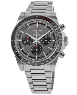 Longines Conquest Automatic Chronograph Ski Edition Grey Dial Stainless Steel Men's Watch l3.836.4.52.9