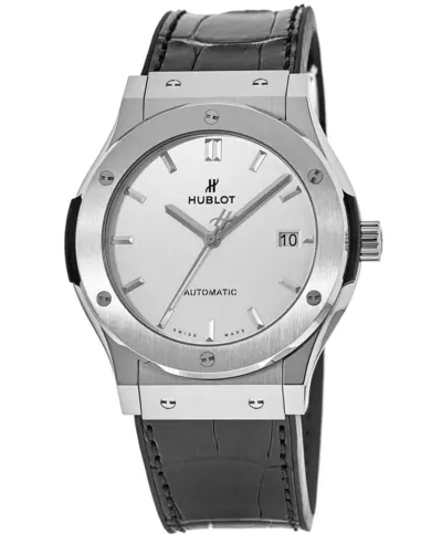 Hublot Classic Fusion 45mm Opalin, Titanium Case and Black Alligator Leather Strap - Model: 511.NX.2611.LR (arb10769)