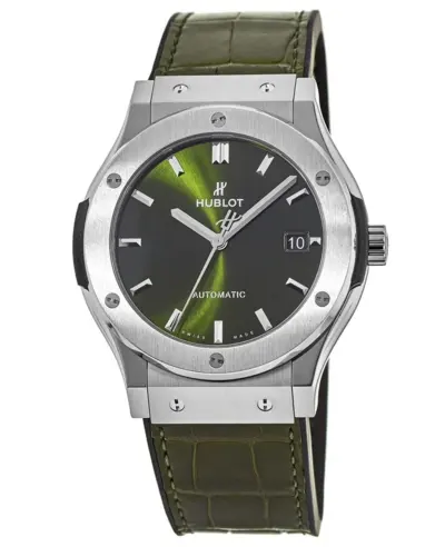 Authentic Hublot Classic Fusion Automatic Green Dial Titanium Men's Watch Model 511.NX.8970.LR (green, arb10775)